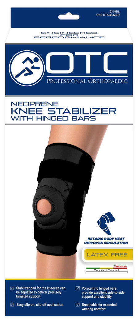OTC Neoprene Hinged Knee Brace Black/Stabilizer Pad