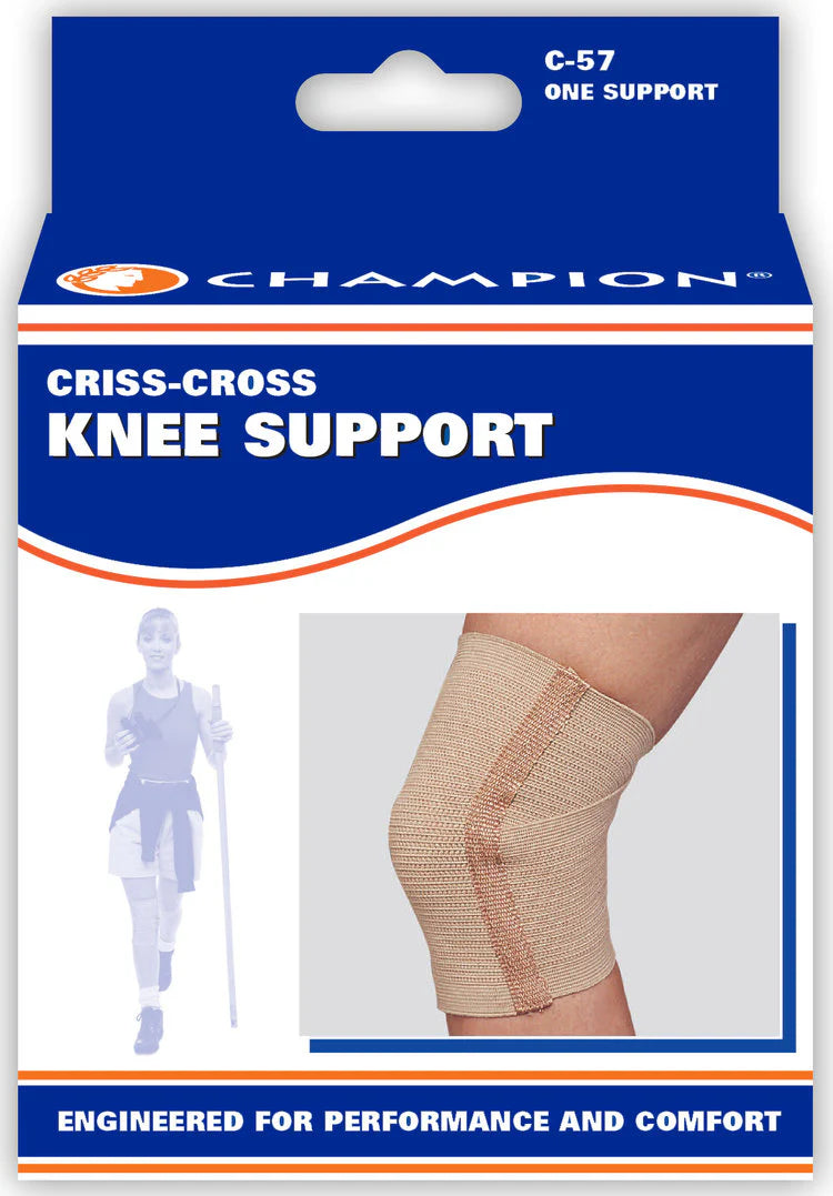 Champion Crisscross Knee Support Beige