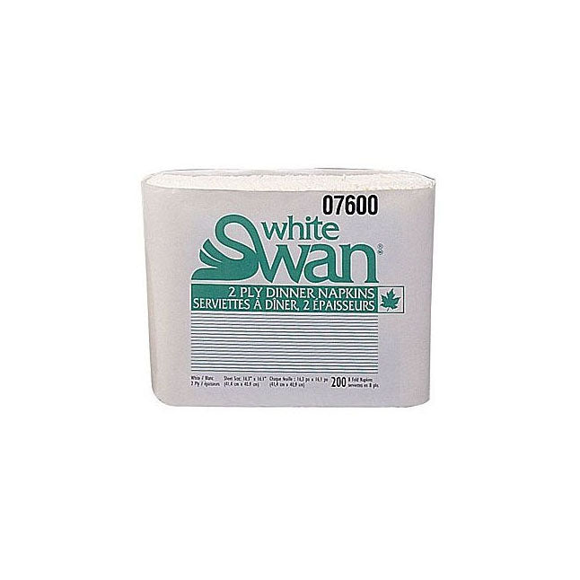 Swan Dinner Napkin, 2-Ply, White