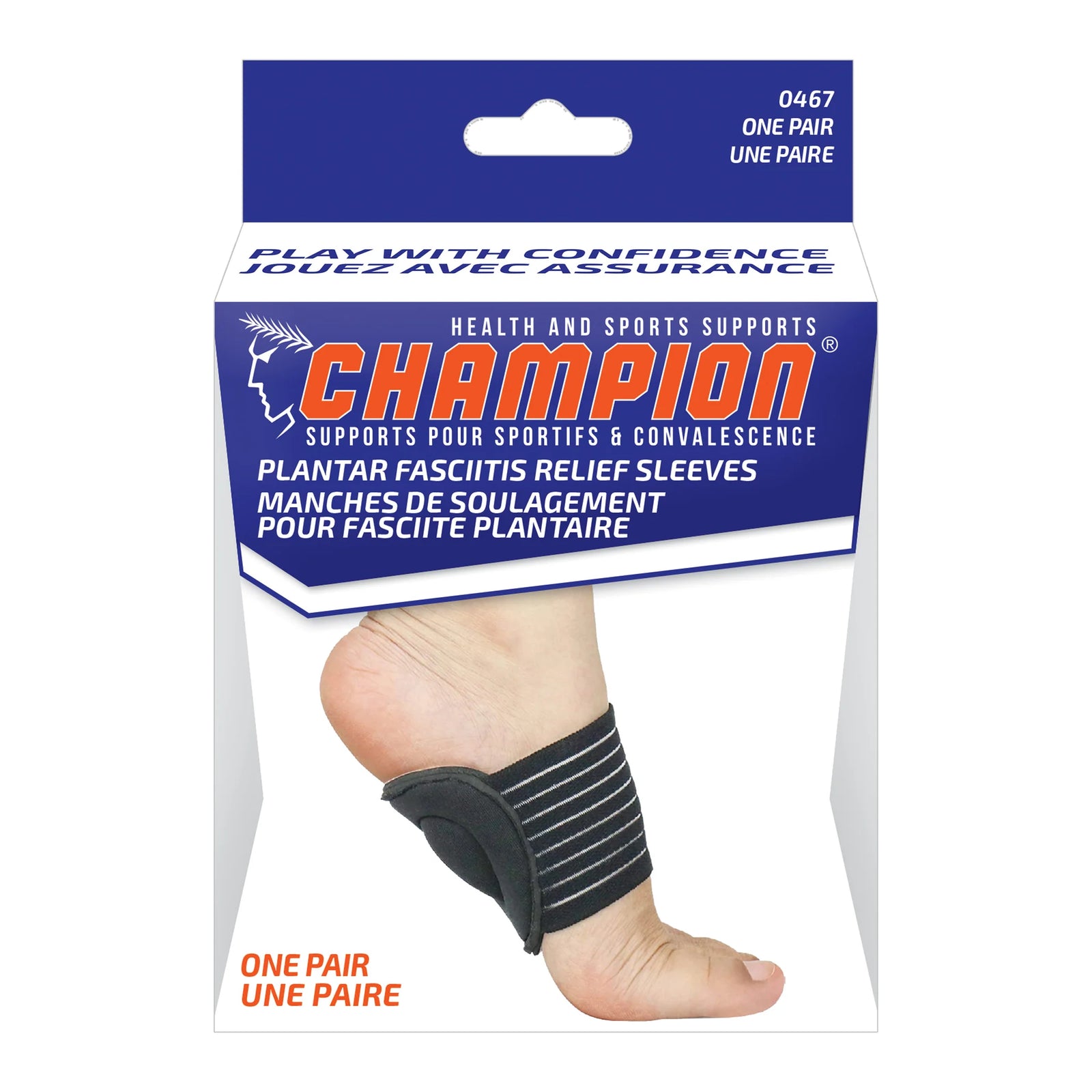 Champion Plantar Fasciitis Sleeve/Universal Black (Pair)