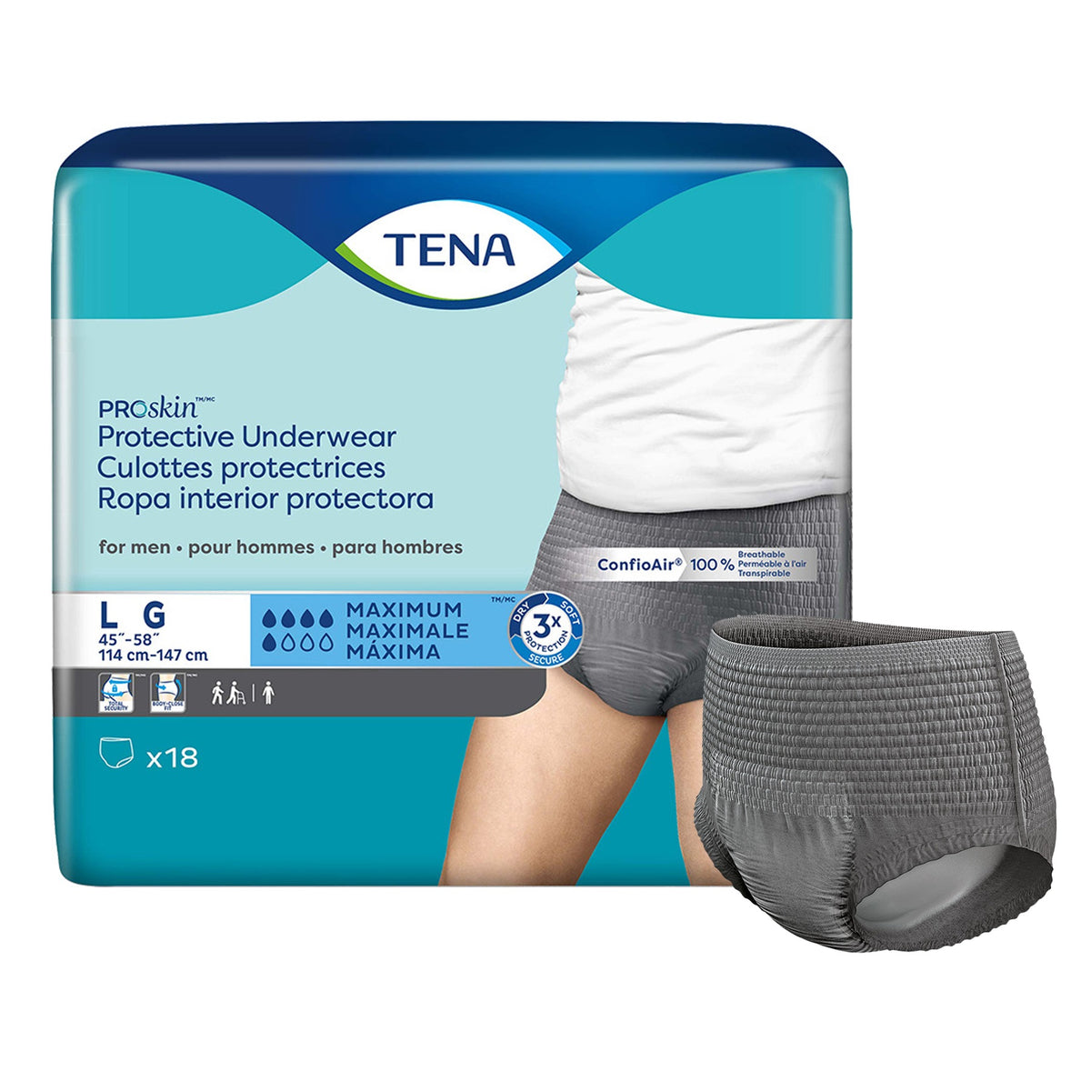 TENA ProSkin Underwear for Men with Maximum Absorbency