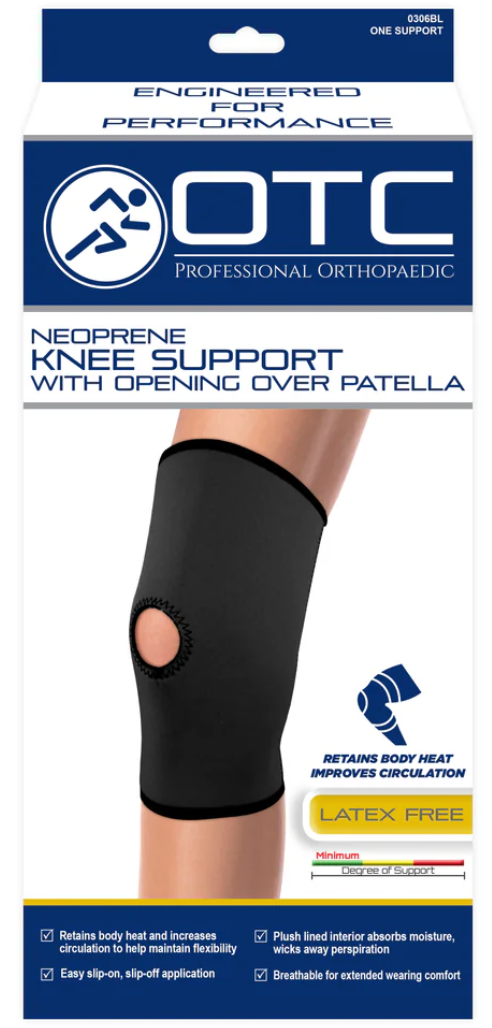 OTC Neoprene Sports Knee Sleeve Black