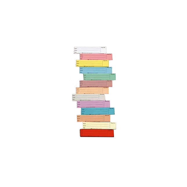Spine ID Insert Card, Flat, Printed, White