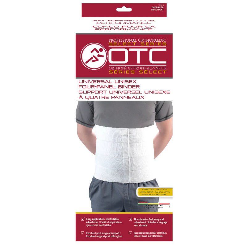 OTC 4-Panel 12" Abdominal Binder White