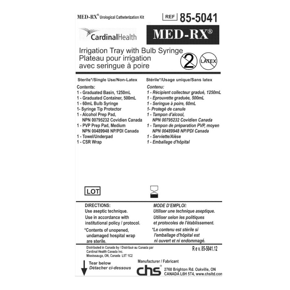 Med-Rx Irrigation Tray with Bulb Syringe- 85-5041