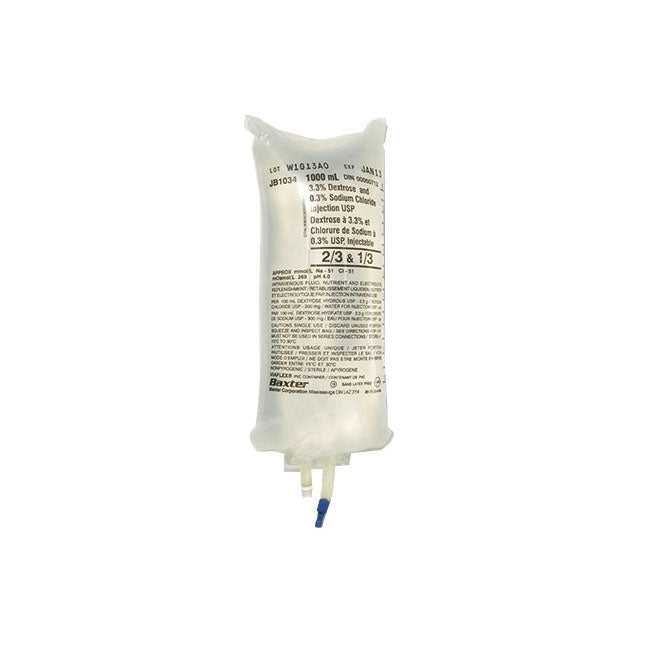 Solution injectable de dextrose à 3,3 % et de chlorure de sodium à 0,3 %