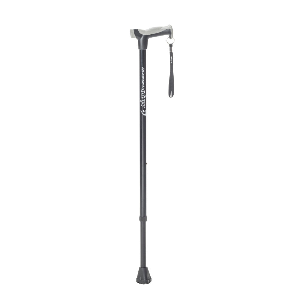 Canne en aluminium Airgo Comfort-Plus, poignée Derby (poignée en T)