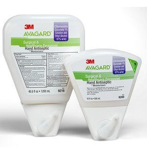 Solution antiseptique pour les mains chirurgicale 3M™ Avagard avec agents hydratants, flacon distributeur, 500 ml