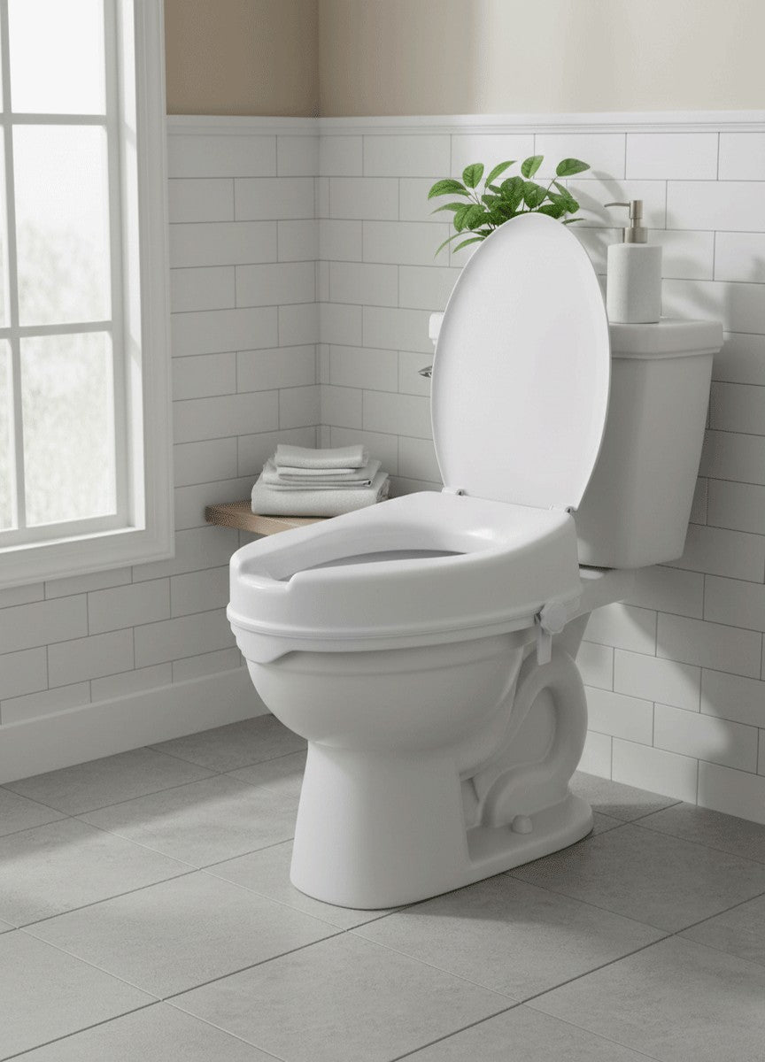 Raised Toilet Seat with Lid