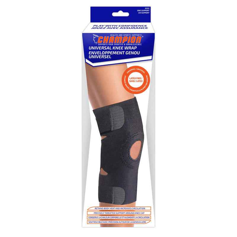 Champion Neoprene Knee Wrap Black Universal