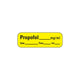 Anesthesia Label, 1" Core, W1/2" X L1-1/2"