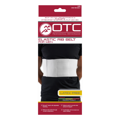 OTC Men's 6" Elastic Rib Belt White Universal