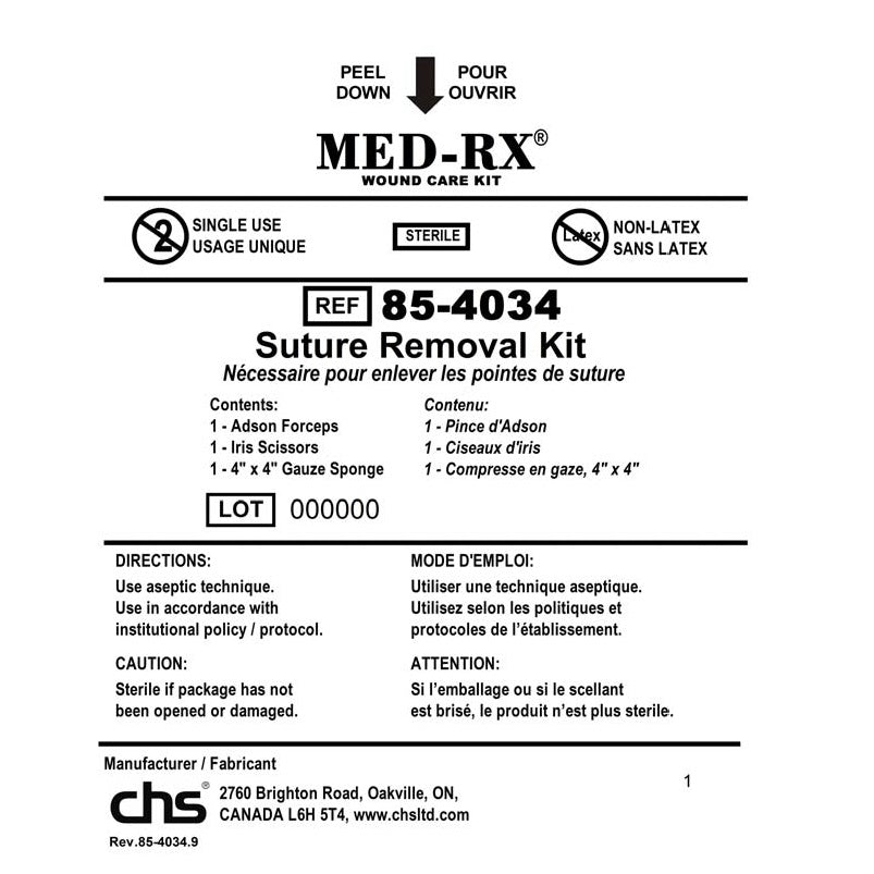 Plateau de retrait de sutures Med-Rx® - 85-4034