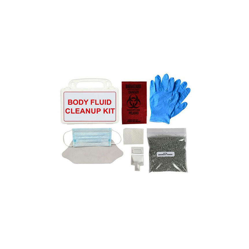 Kit de nettoyage, risque biologique, fluides corporels