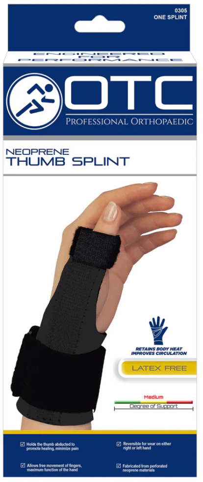 OTC Neoprene Wrist/Thumb Splint Black