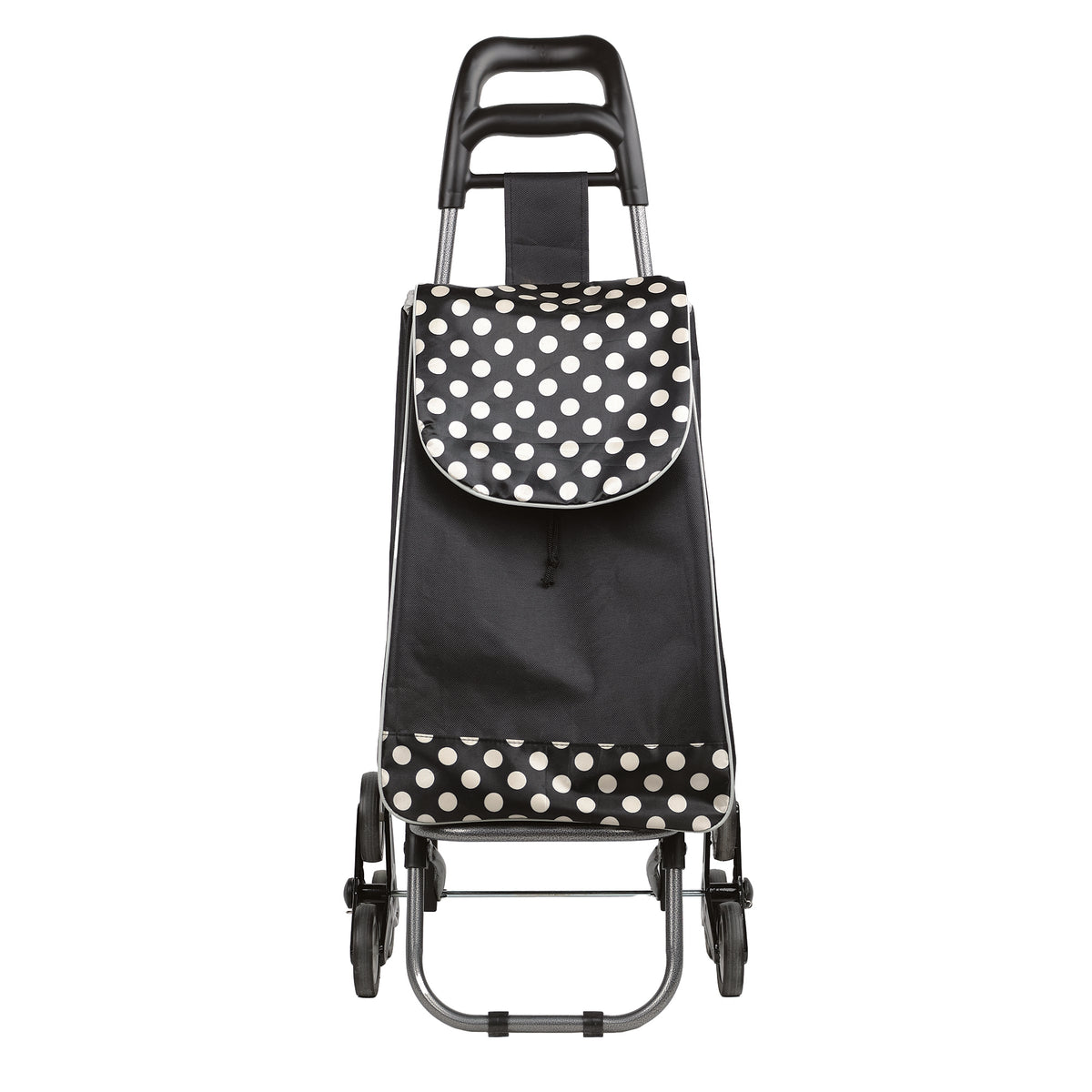 BIOS Living - Rolling Shopping Cart (Black polka dots with 3 wheels) (LF535)
