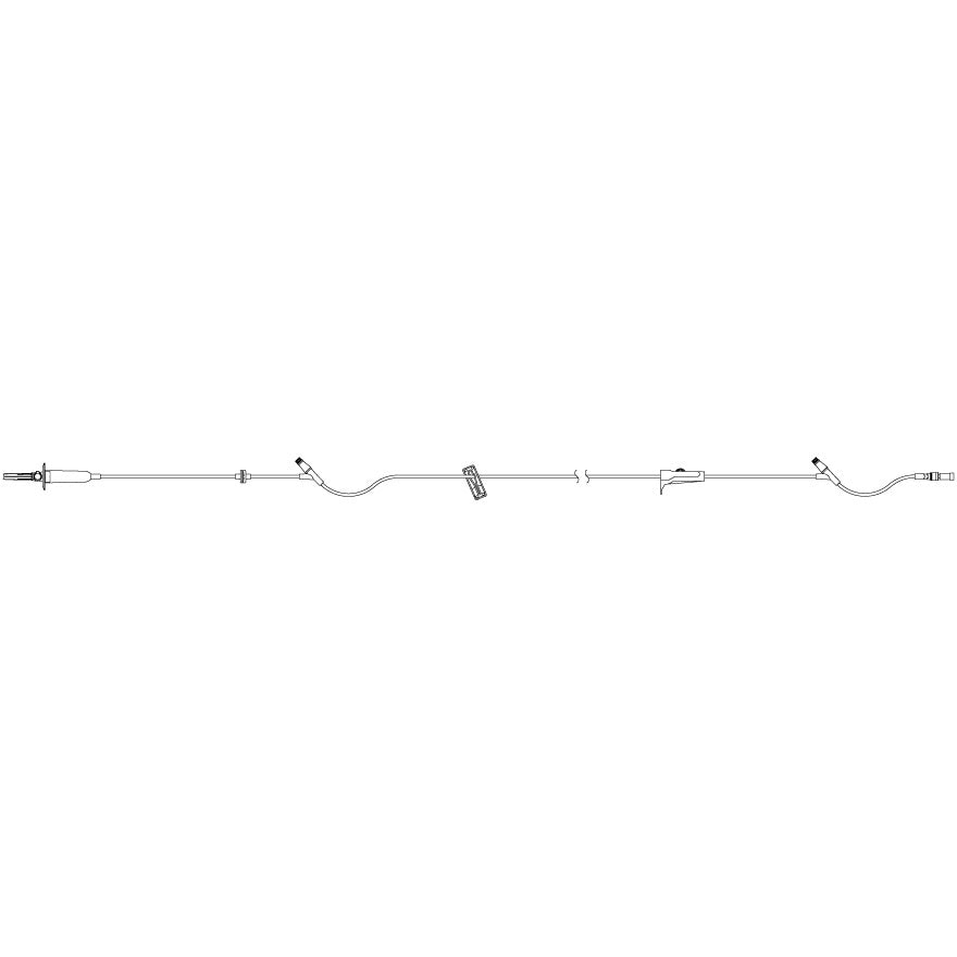 Primary Set, Macrobore, Clave™ Y-Sites, Backcheck Valve, 100", 2 Y-sites