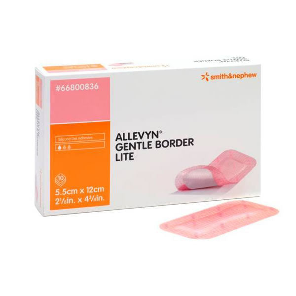 ALLEVYN Gentle Border Lite Hydrocellular Foam Dressing, Silicone Gel Adhesive