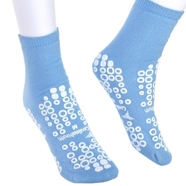 Pantoufle pour patient, double semelle, en tissu éponge