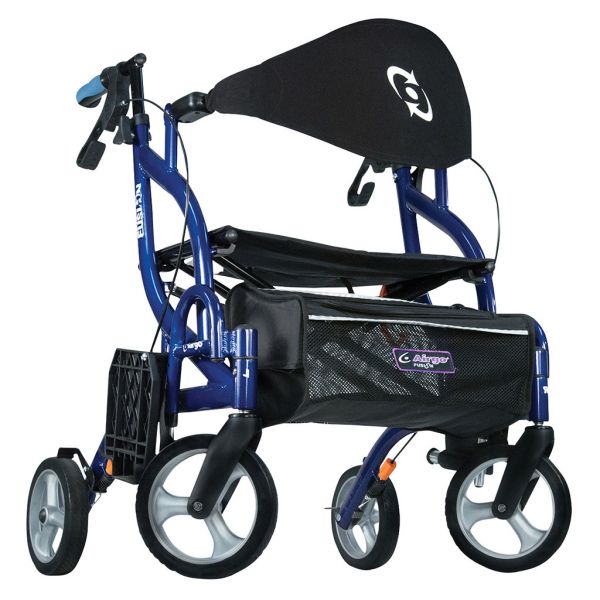 Déambulateur et fauteuil de transport pliant latéral Airgo Fusion F20