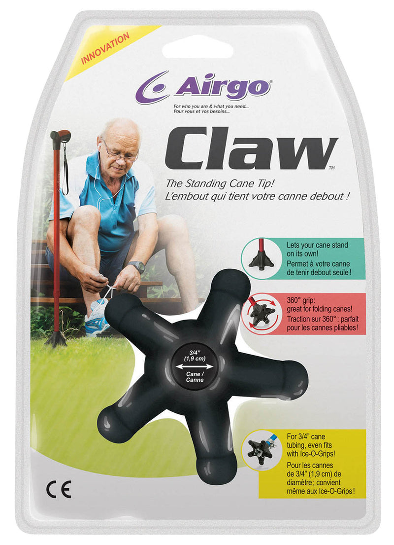 Airgo Claw Standing Cane Tip Black