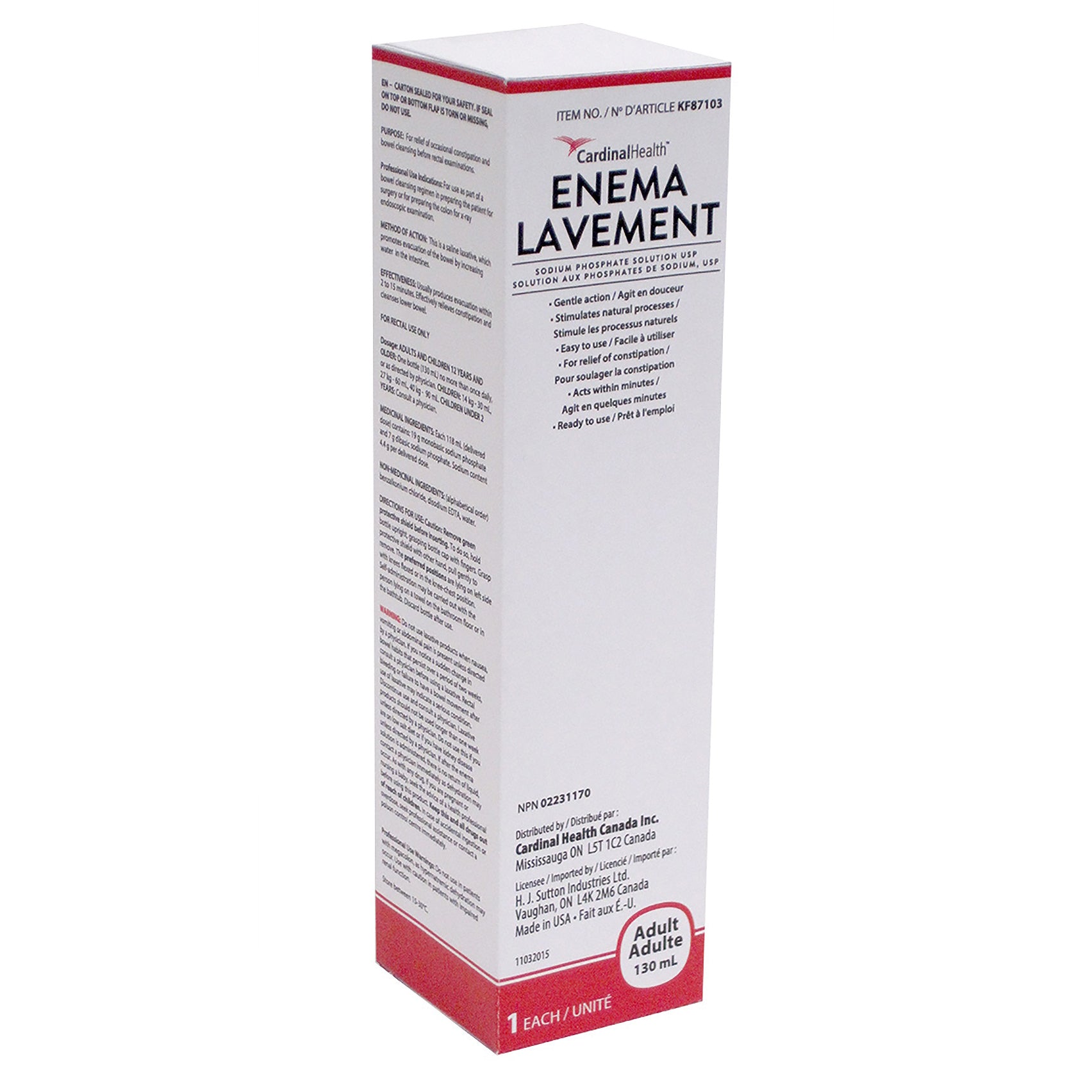 Solution pour lavement, phosphate de sodium, 130 mL