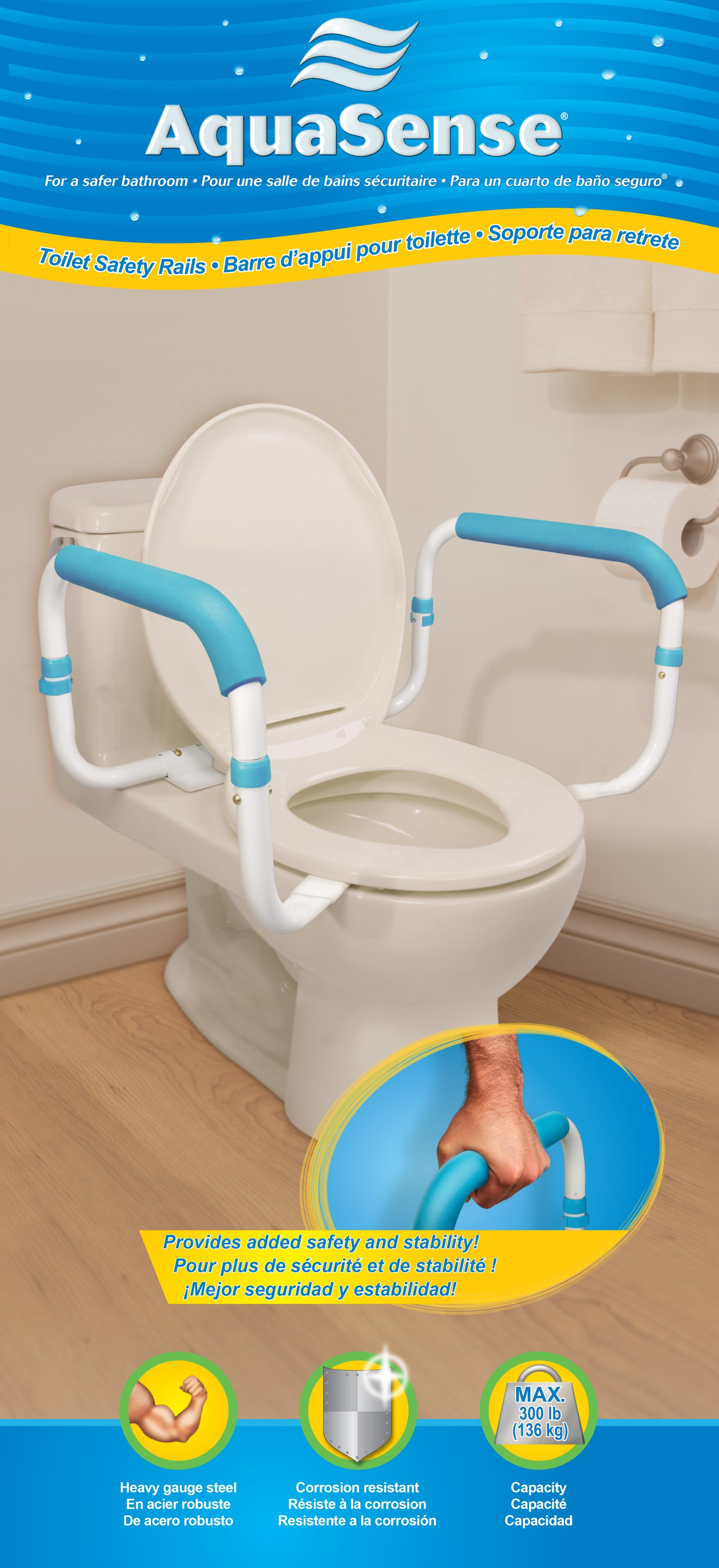 Aquasense Barres d'appui de toilette