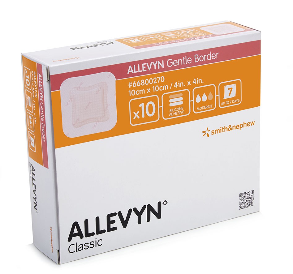ALLEVYN Gentle Border Hydrocellular Foam Dressing, Silicone Gel Adhesive