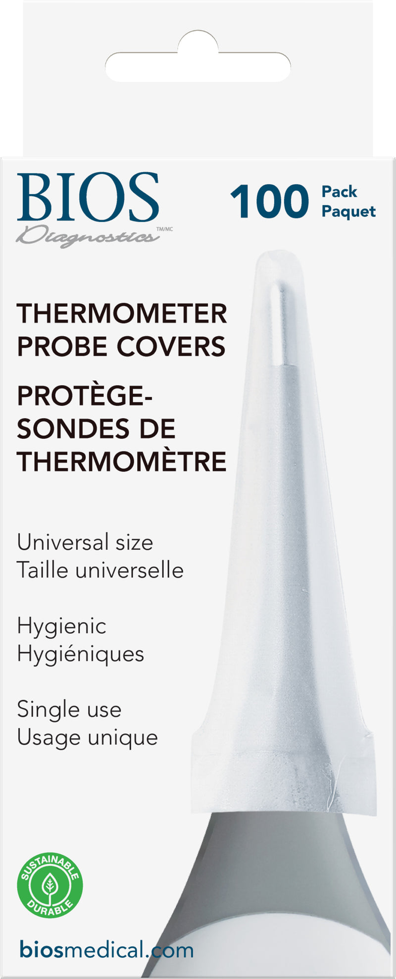 BIOS Diagnostics - Thermometer Probe Covers - 100 Pack (685DI)