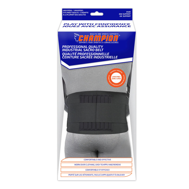 Champion Lt.Weight Industrial Sacro Belt Black Universal