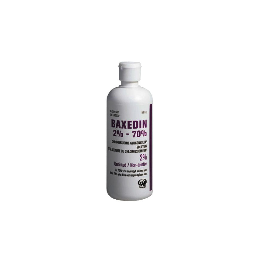 Solution antiseptique Baxedin®, gluconate de chlorhexidine à 2 % p/v, alcool isopropylique à 70 % v/v