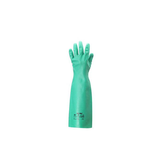 SOL-VEX Protective Glove, Nitrile, L18" Green