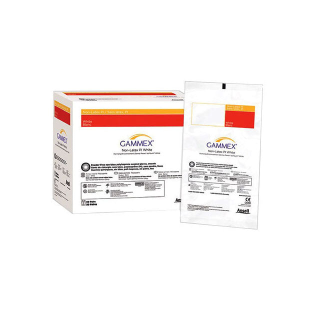 Gant chirurgical GAMMEX® PI sans latex, blanc