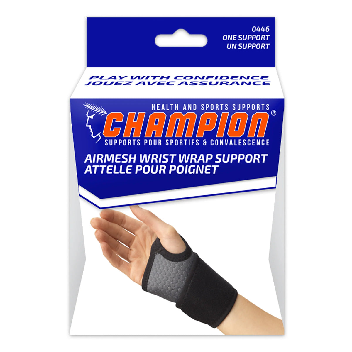 Support de Poignet Champion Anthracite/Noir (Universel)