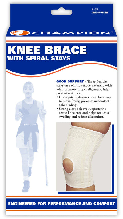 Champion Knee Knee Support White/Stays/Open Patella