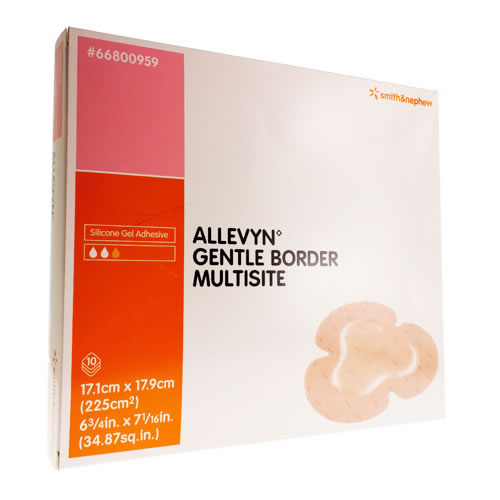 ALLEVYN Gentle Border Hydrocellular Foam Dressing, Gel Adhesive, Multisite