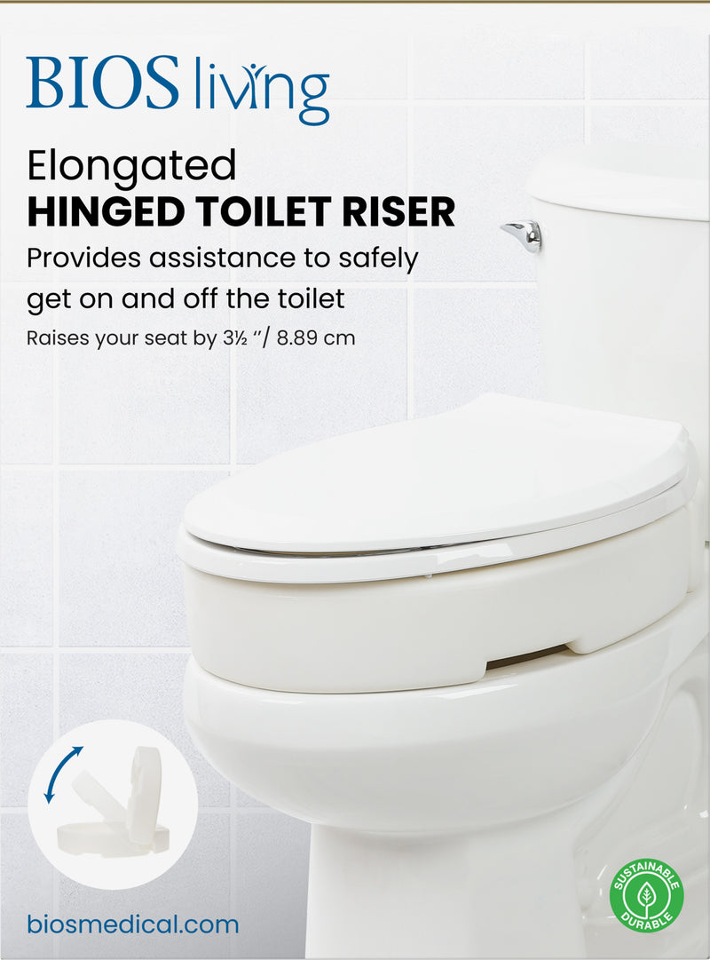 BIOS Living - Elongated Hinged Toilet Riser (LF776)