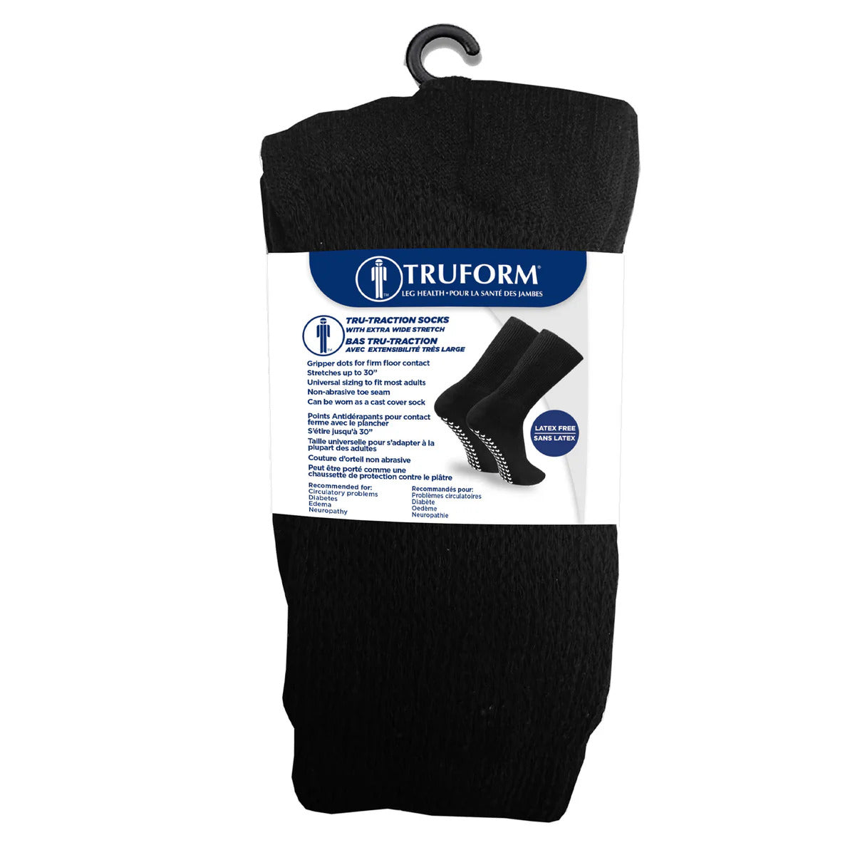 Chaussettes Truform Diabétique à Bonne Adhérence Étirement Très Large Taille Unique