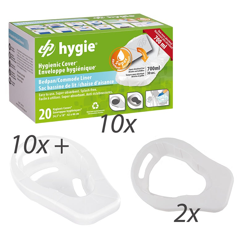 Bedpan ProKit, with Hygienic Covers and Bedpan Supports