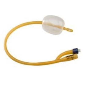 Dover™ Silicone Elastomer Coated Latex Foley Catheters, 5 cc, 2-Way, Coudé Tip, Hydrogel