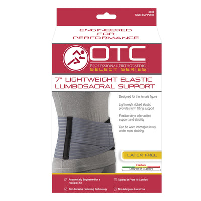 OTC 7" Lt.Weight Lumbosacral Support Grey