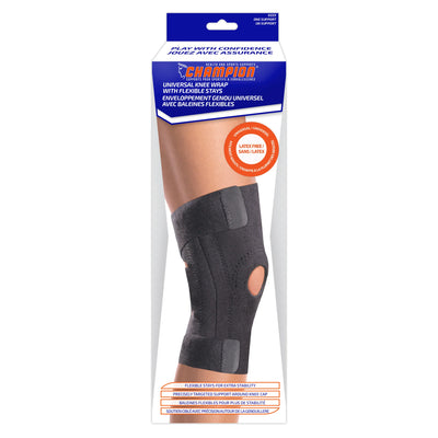 Champion Neoprene Knee Wrap/Flexible Stays Black Universal
