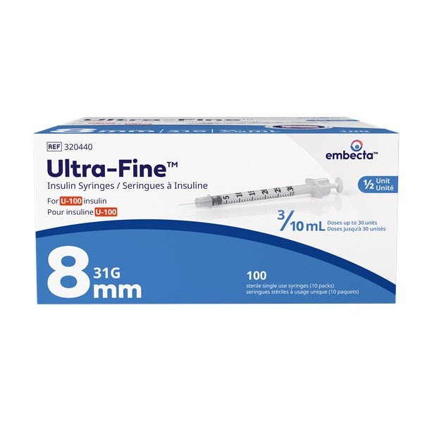 Insulin Syringe, With Ultra-Fine II Needle