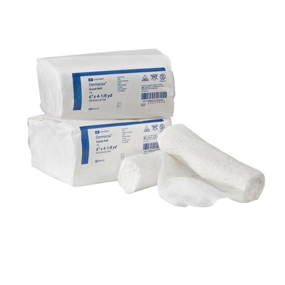 Dermacea Gauze Bandage Roll, Non-Sterile, 3-Ply