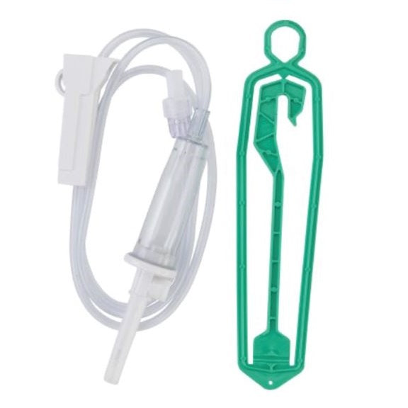 Kit d'administration IV secondaire, avec support pour sac plastique