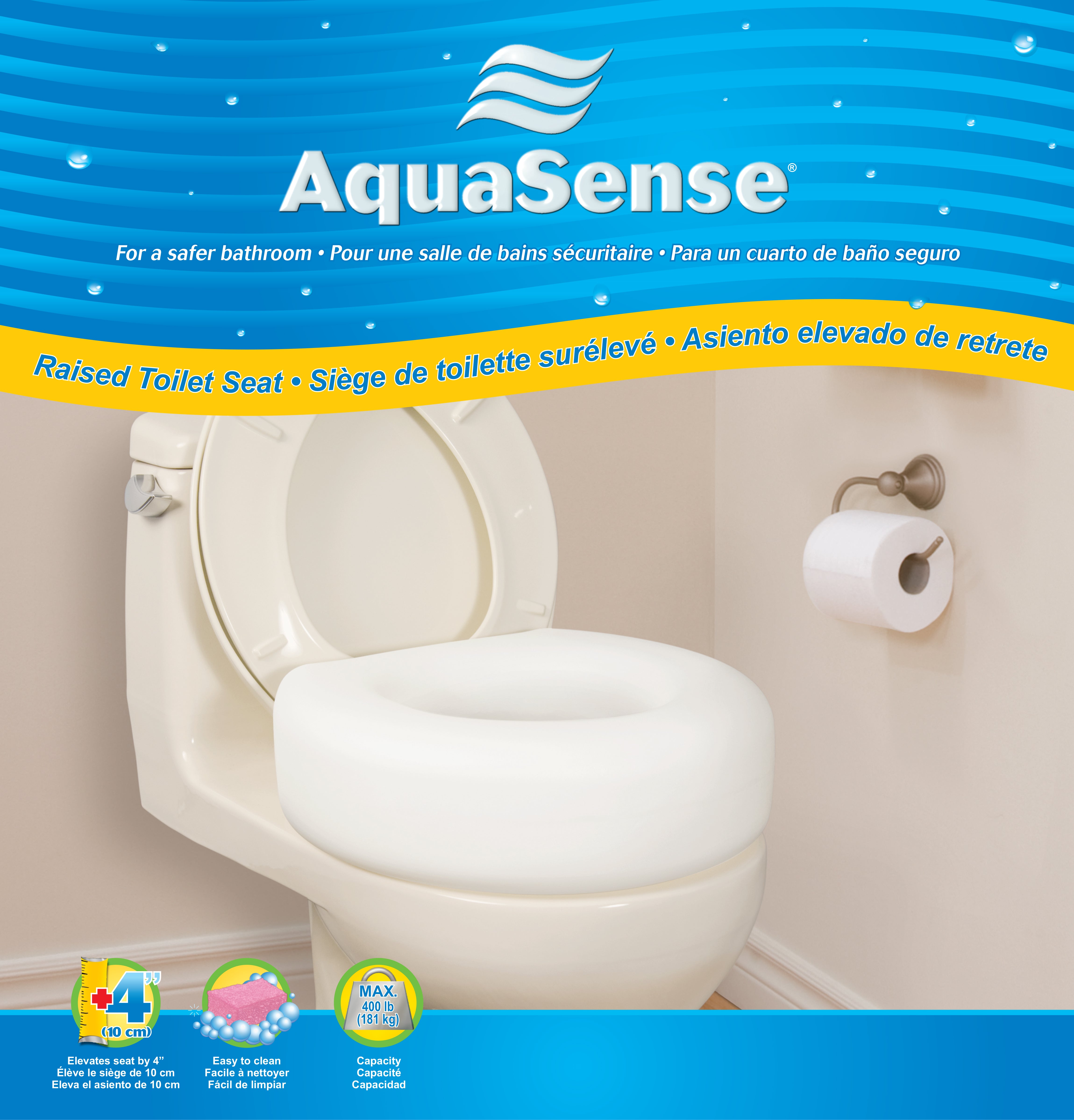 Aquasense Economy Raised Toilet Seat (4")