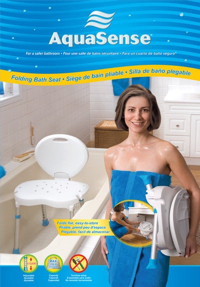 Aquasense Ergonomic Folding Bath Seat