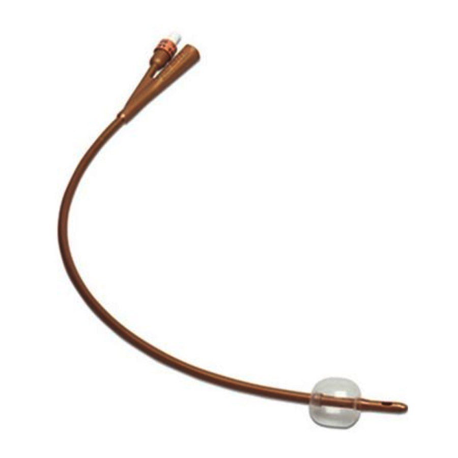 Dover™ Silver Coated 100% Silicone Foley Catheters, Specialty, 5 cc, 2-Way, Coudé Tip