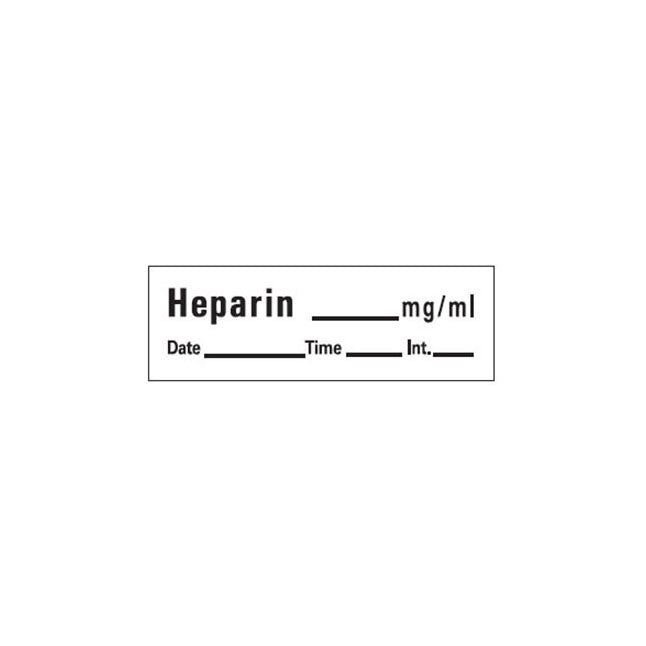 Anesthesia Label, 1" Core, W1/2" X L1-1/2"