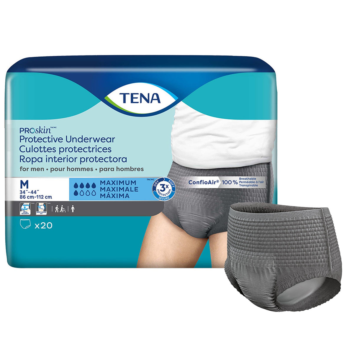 TENA ProSkin Underwear for Men with Maximum Absorbency